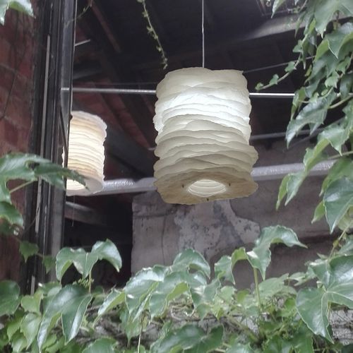 Lampada a sospensione - MILLEFEUILLE HIRSUTE - JeanLuc Mare luminaires - di carta / design originale / con cavo