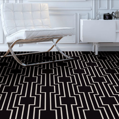 Moquette tufted - BLACK & WHITE - Halbmond - in poliammide / contract / monocromatica