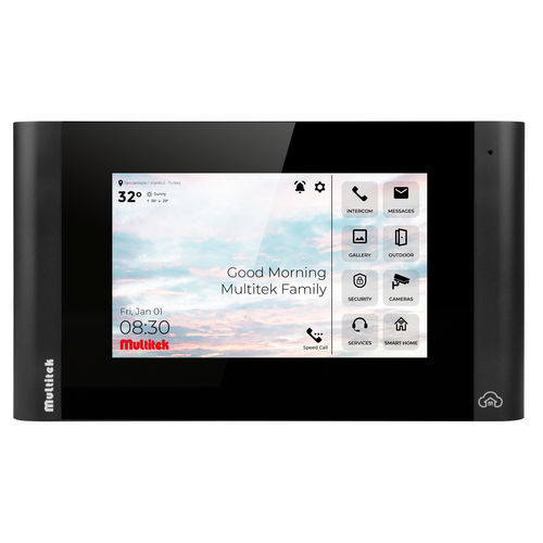Videocitofono nero - VIP74 - Multitek Electronics - grigio / residenziale / non incassato