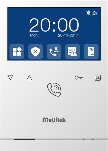 Videocitofono bianco - LIM-43 - Multitek Electronics - nero / residenziale / da incasso