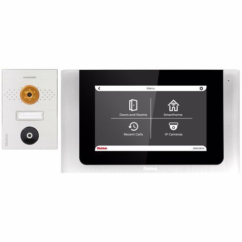 Sistema di videocitofono nero - DIP01/VIP75 - Multitek Electronics - residenziale / per montaggio a filo / da interno