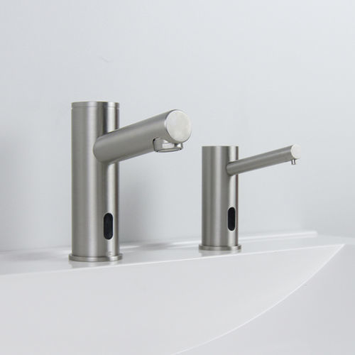 Distributore di sapone professionale - ELITE  - SUPRATECH - da appoggio / in acciaio inossidabile spazzolato / elettronico