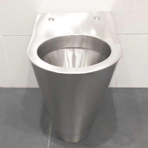 WC da appoggio - PRIMA - SUPRATECH - filomuro / in acciaio inossidabile / per bagno pubblico
