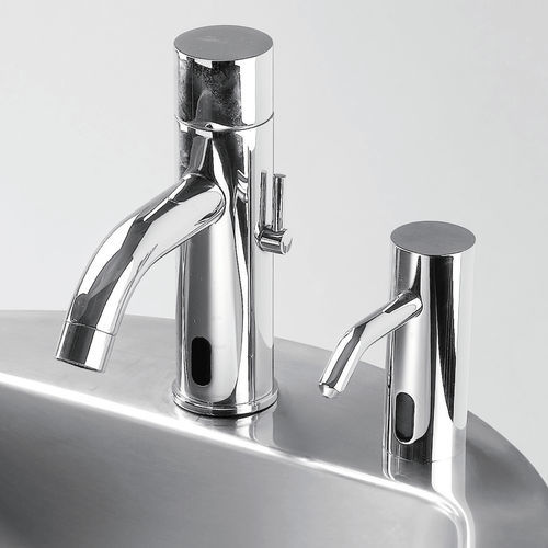 Distributore di sapone professionale - EXTREME - SUPRATECH - da bancone / in ottone cromato / elettronico