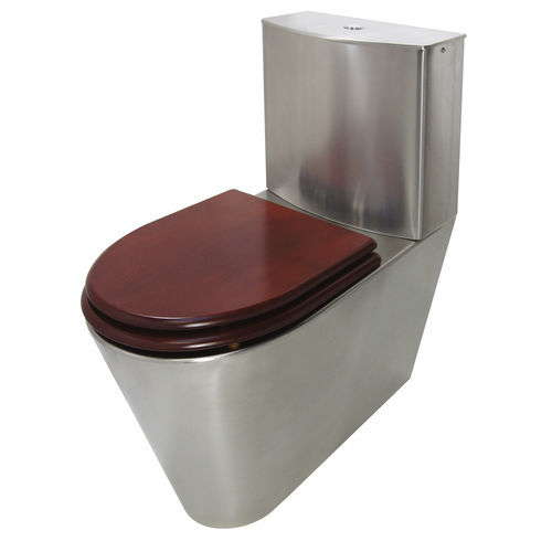 WC monoblocco - ULTIMA - SUPRATECH - filomuro / in acciaio inossidabile / per bagno pubblico