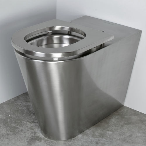 WC da appoggio - ULTIMA - SUPRATECH - filomuro / in acciaio inossidabile / contract