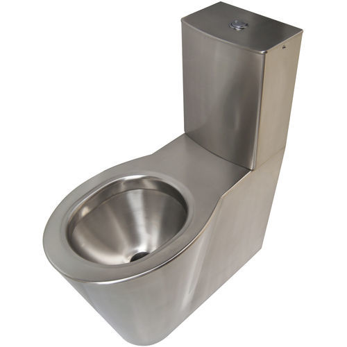 WC monoblocco - OPTIMA  - SUPRATECH - filomuro / in acciaio inossidabile / per bagno pubblico