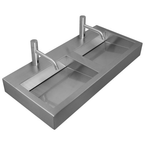 Lavabo a muro - L-118-S series - SUPRATECH - in acciaio inossidabile / su misura / per disabili