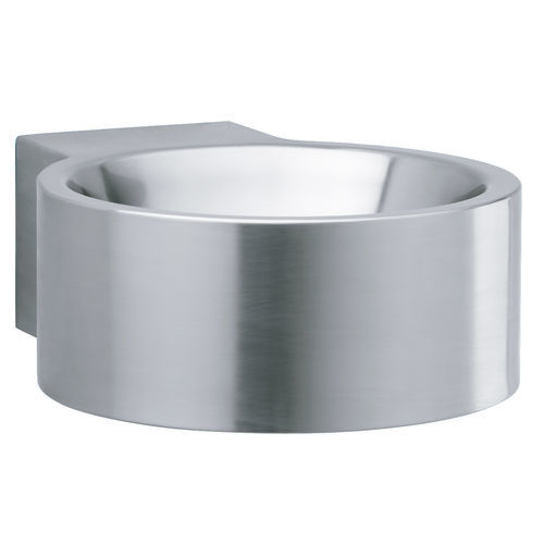 Lavandino a muro - LM-020-S series - SUPRATECH - rotondo / in acciaio inossidabile / antibatterico