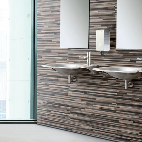 Lavabo a muro - LM-301 - SUPRATECH - in acciaio inossidabile / senza foro / fori su richiesta
