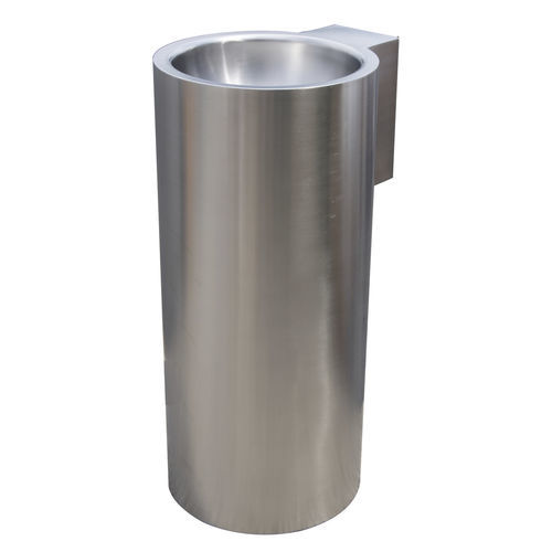 Lavabo totem - LP-025-S series - SUPRATECH - in acciaio inossidabile / lucido / circolare