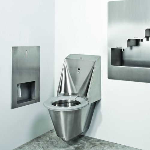 WC elettronico - HYGISEAT  - SUPRATECH - sospeso / in acciaio inossidabile / per bagno pubblico