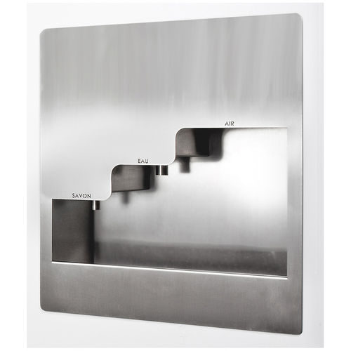 Lavandino a muro - LM-239 - SUPRATECH - quadrato / in acciaio inossidabile / per bagno pubblico