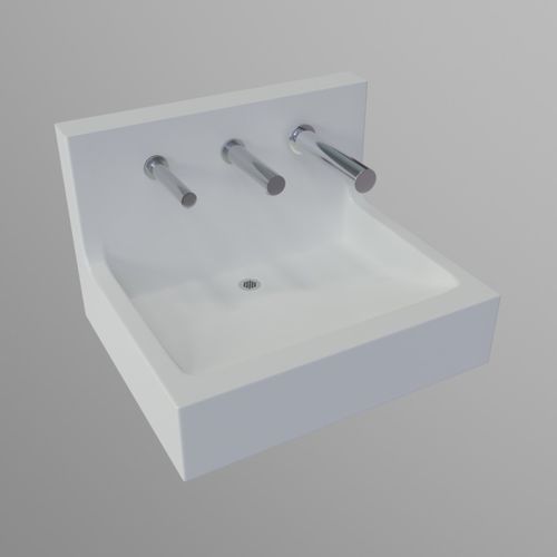 Lavabo sospeso - LA series - SUPRATECH - in composito / con miscelatore / per disabili