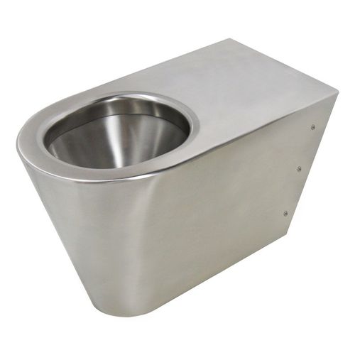 WC da appoggio - ULTIMA - SUPRATECH - in acciaio inossidabile / contract / rotondo