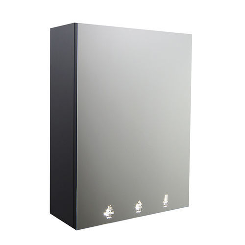Mobile pensile per bagno con specchio con dispenser di sapone - RES-350-N - SUPRATECH - con asciuga mani integrato / con rubinetto elettronico / contemporanea