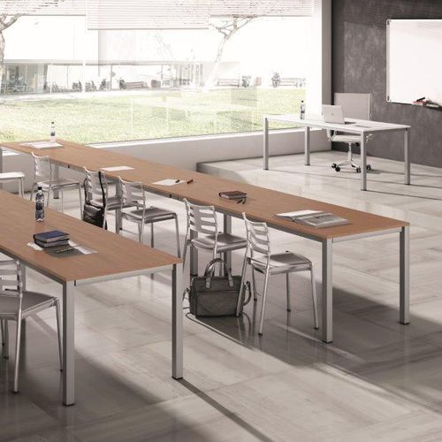 Tavolo per corsi di formazione contemporaneo - HERMES - EMOBOK - in alluminio / in melaminico / rettangolare