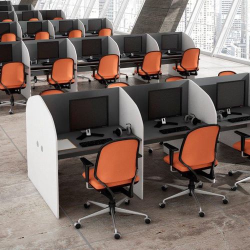 Scrivania per open space - EMOBOK - contemporanea / in melaminico / modulabile