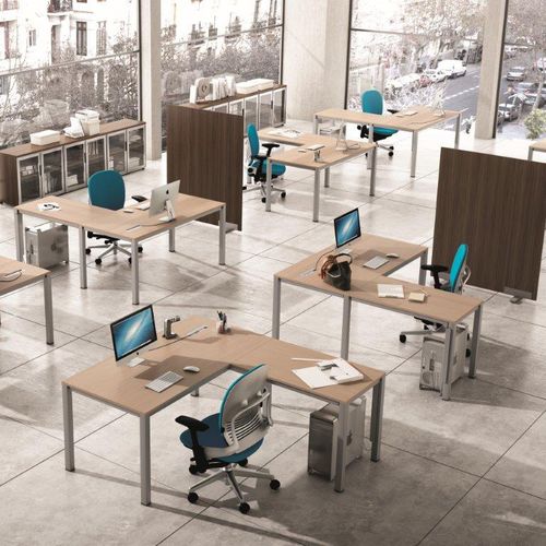 Divisorio per ufficio a pavimento - HERMES - EMOBOK - su scrivania / in alluminio