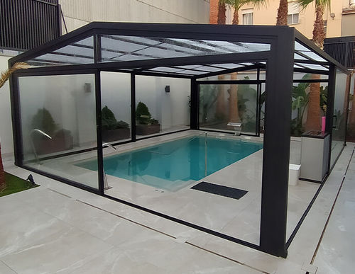 Copertura per piscina alta - Tarraco - COVERTTO - fissa / in vetro / in policarbonato