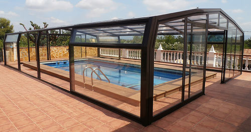 Copertura per piscina alta - Itálica  - COVERTTO - fissa / in vetro / in policarbonato