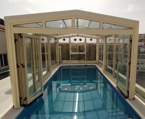 Copertura per piscina alta - COVERTTO - telescopica / fissa / in vetro
