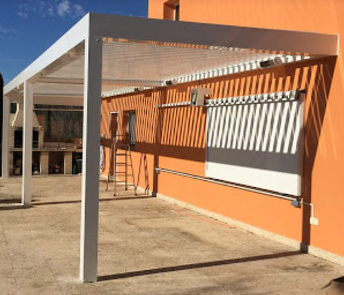 Pergola autoportante - COVERTTO - addossata / in legno / a lamelle orientabili
