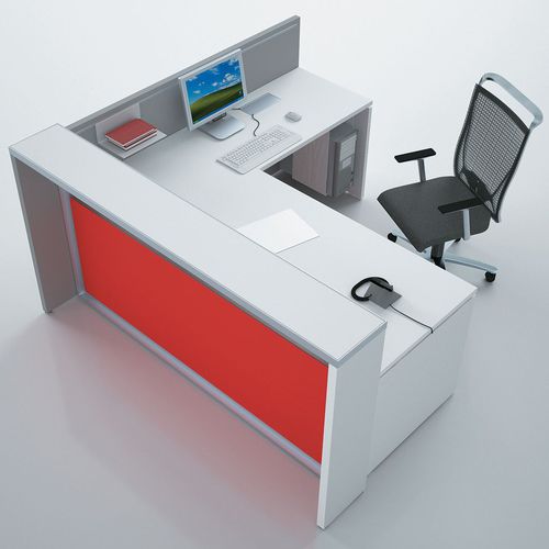 Banco reception d'angolo - EOS_2 - Castellani.it srl - in legno / in alluminio anodizzato / in PMMA