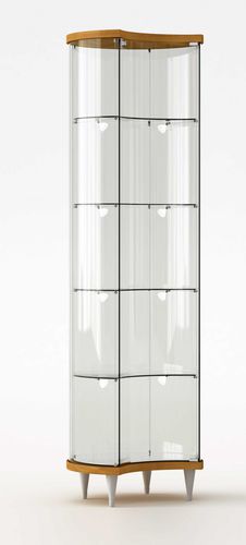 Vetrina contemporanea - 203/ML - Castellani.it srl - con piedi / in vetro / in rovere