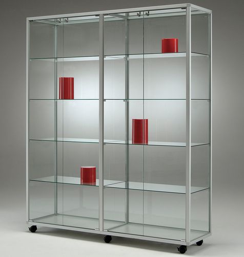 Vetrina contemporanea - CM154 - Castellani.it srl - con piedi / in vetro / in alluminio