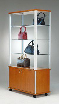 Vetrina contemporanea - NM78 - Castellani.it srl - con piedi / in vetro / in alluminio