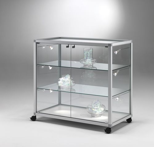 Vetrina contemporanea - QB99 - Castellani.it srl - con piedi / in vetro / in alluminio