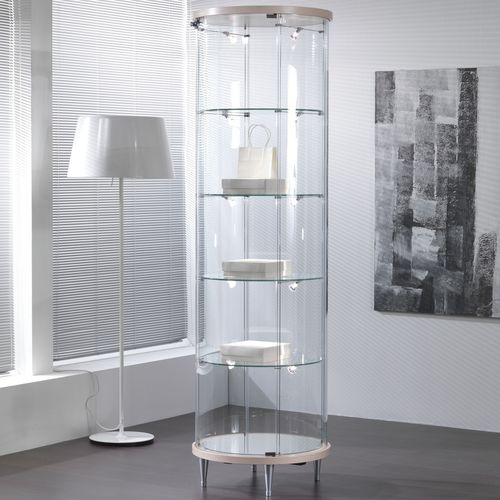 Vetrina contemporanea - 203/RF - Castellani.it srl - con piedi / in vetro / in rovere
