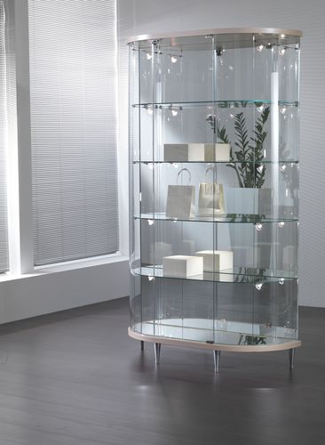 Vetrina contemporanea - 203/M - Castellani.it srl - con piedi / in vetro / in rovere