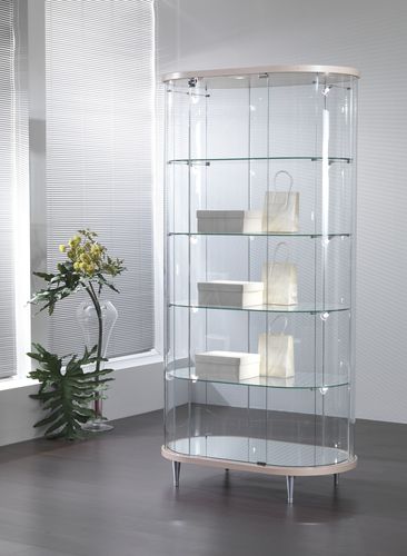 Vetrina contemporanea - 203/OG - Castellani.it srl - con piedi / in vetro / in rovere