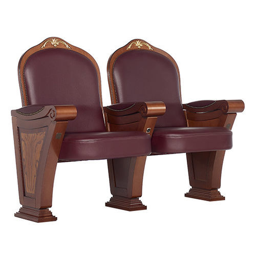 Poltrona per auditorium classica - HEREMA - Cinearredo Italia - in pelle / in legno / con porta USB