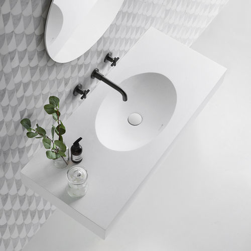 Piano lavabo in marmo - LUNA - Claybrook interiors - in pietra naturale