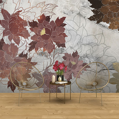 Carta da parati design originale - JAPANESE FLOWERING - Skinwall - in tessuto non tessuto / in fibra di vetro / in vinile