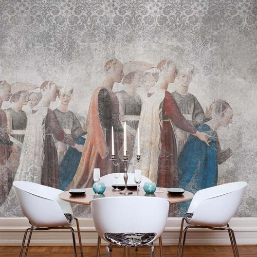 Carta da parati contemporanea - PIERO DELLA FRANCESCA - Skinwall - in tessuto / in vinile / damasco