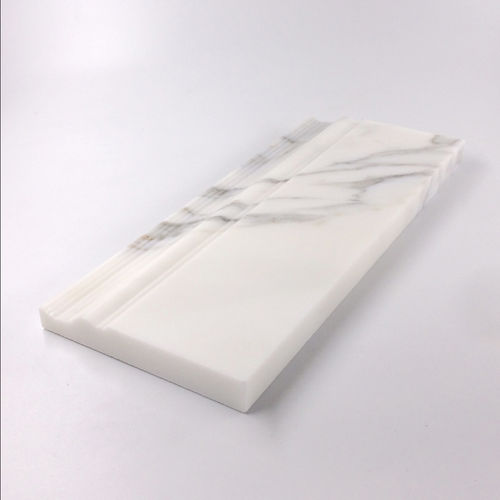 Battiscopa bianco - Elite Stone - in marmo / rettangolare / decorativo