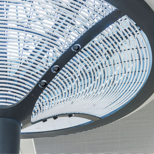 Baffle acustico in alluminio - GEOMETRIC SYSTEM  - BUTEM METAL - in acciaio galvanizzato / a soffitto / rettangolare