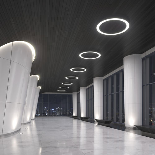 Plafoniera contemporanea - DONUT SLIM - LIRALIGHTING - rotonda / in alluminio / LED