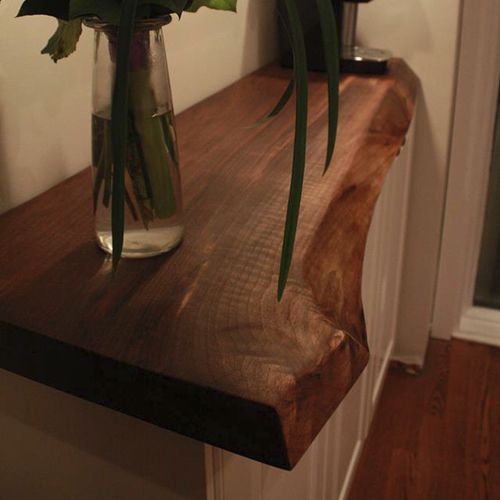 Consolle contemporanea - LIVE EDGE - Bois & Design - in rovere / in noce / in legno massiccio