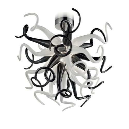Lampadario contemporaneo - Medusa - Murano Lux - in vetro di Murano / in metallo cromato / con 1 punto luce