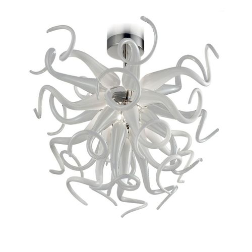Lampadario contemporaneo - Medusa - Murano Lux - in vetro soffiato / in vetro di Murano / in metallo cromato