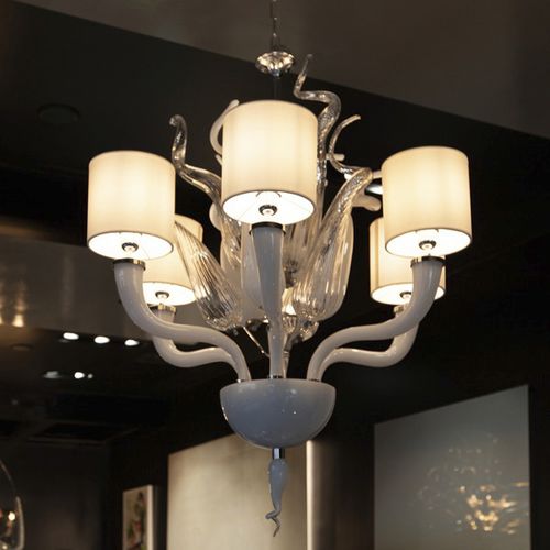 Lampadario stile veneziano - Tentacoli - Murano Lux - in vetro di Murano / in vetro soffiato / da 6 lampadine