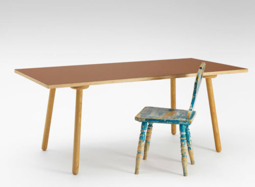 Tavolo contemporaneo - MT2 - Faust Linoleum - in linoleum / con supporto in legno / rettangolare