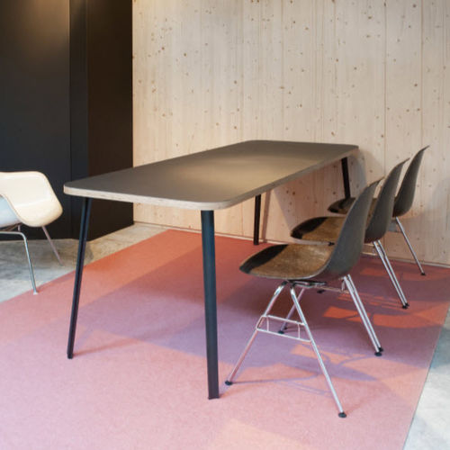 Tavolo contemporaneo - CANTEEN - Faust Linoleum - in linoleum / con supporto in legno / rettangolare