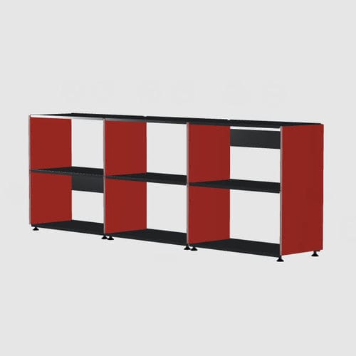 Scaffale modulare - PLUSMINUS 2 X 3 - Faust Linoleum - contemporaneo / in MDF / in lamiera d'acciaio