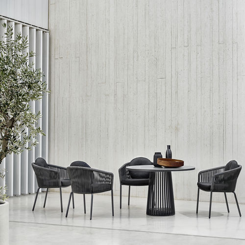 Sedia da giardino contemporanea - LOOP Dining Chair - Solpuri - da esterno / in tessuto resistente all'acqua / in fibre sintetiche